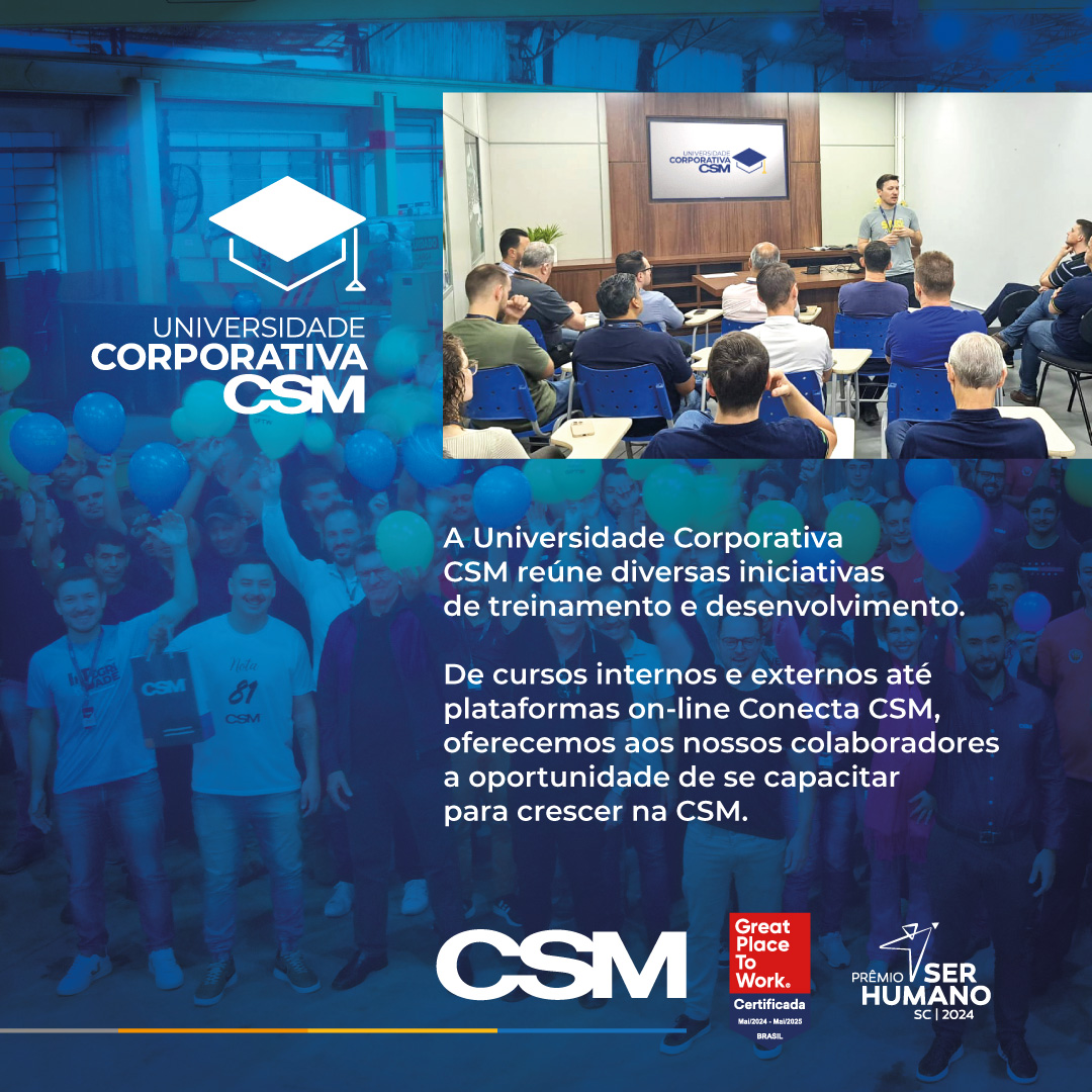 CSM é certificada no Prêmio Ser Humano ABRH - SC - CSM